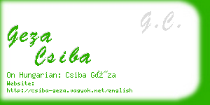 geza csiba business card